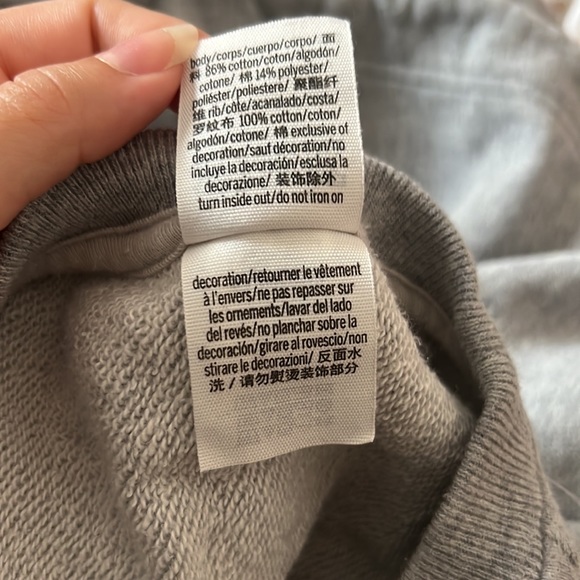 Pink Victoria's Secret Drawstring Waist Sweatshirt Gray - Picture 7 of 7